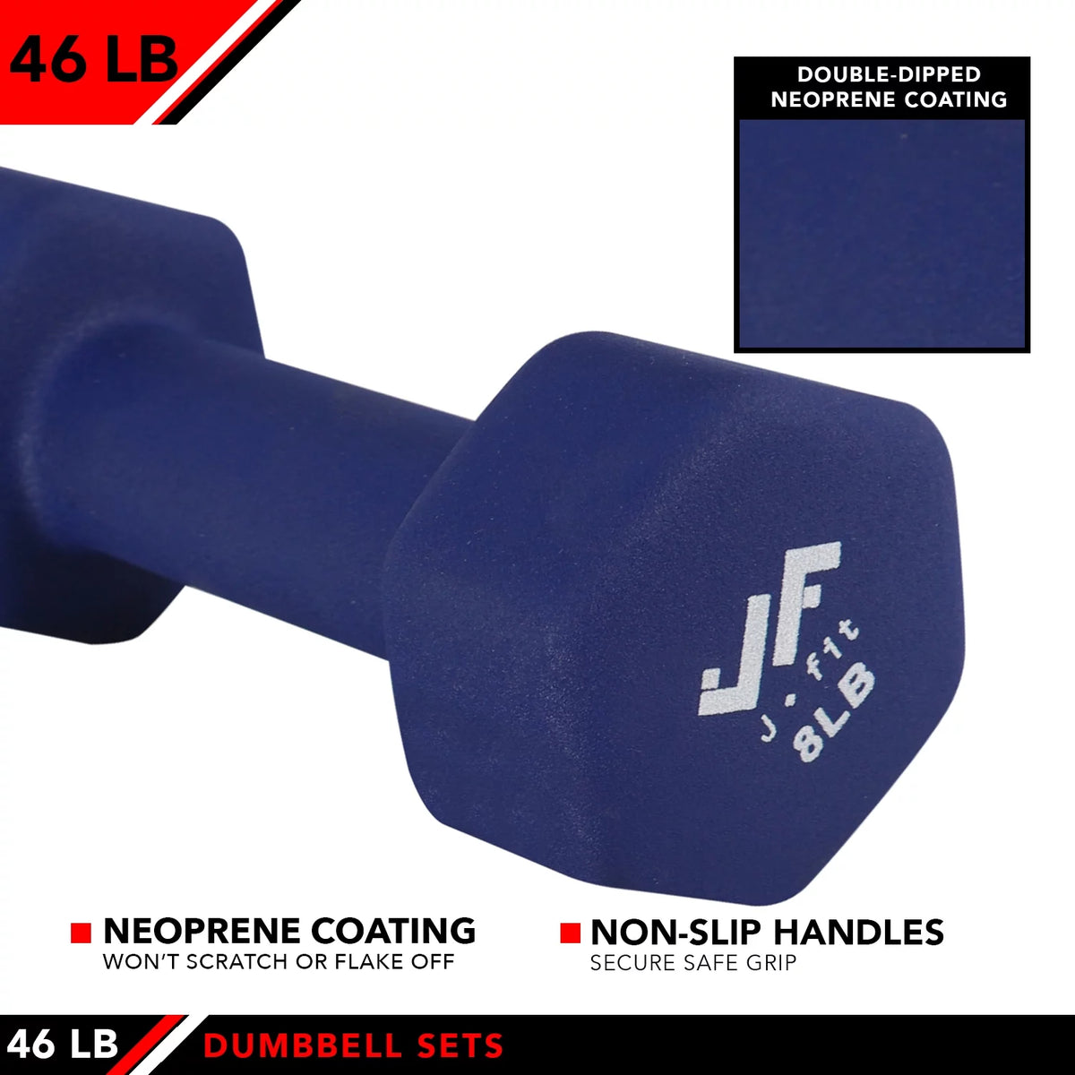 46 lb Dumbbell Set with Steel Stand I12038