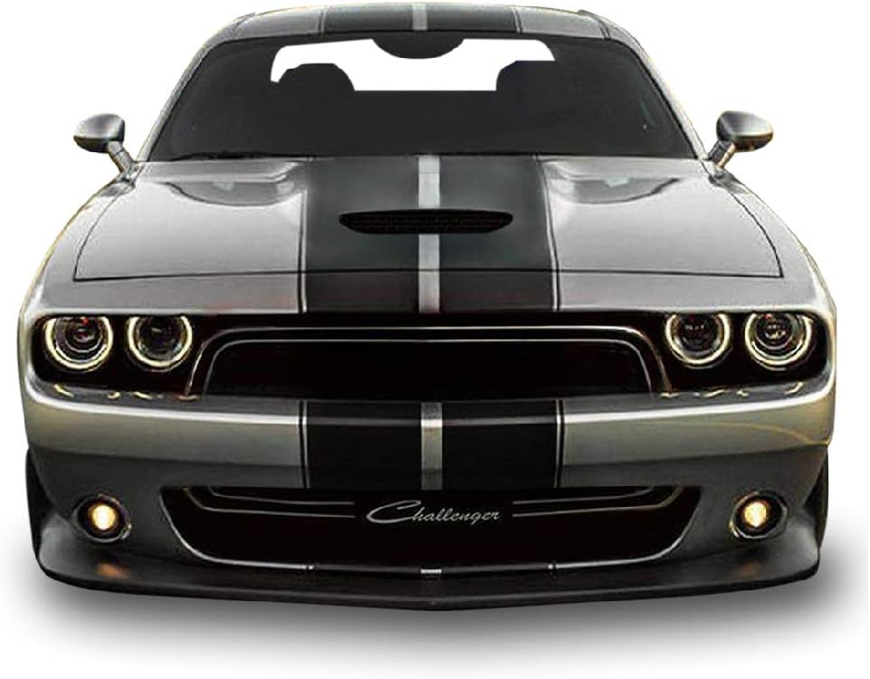 Decal Sticker Stripe Kit Compatible with Dodge Challenger, Pack of 2 F86358