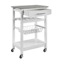 White Kitchen Cart M777