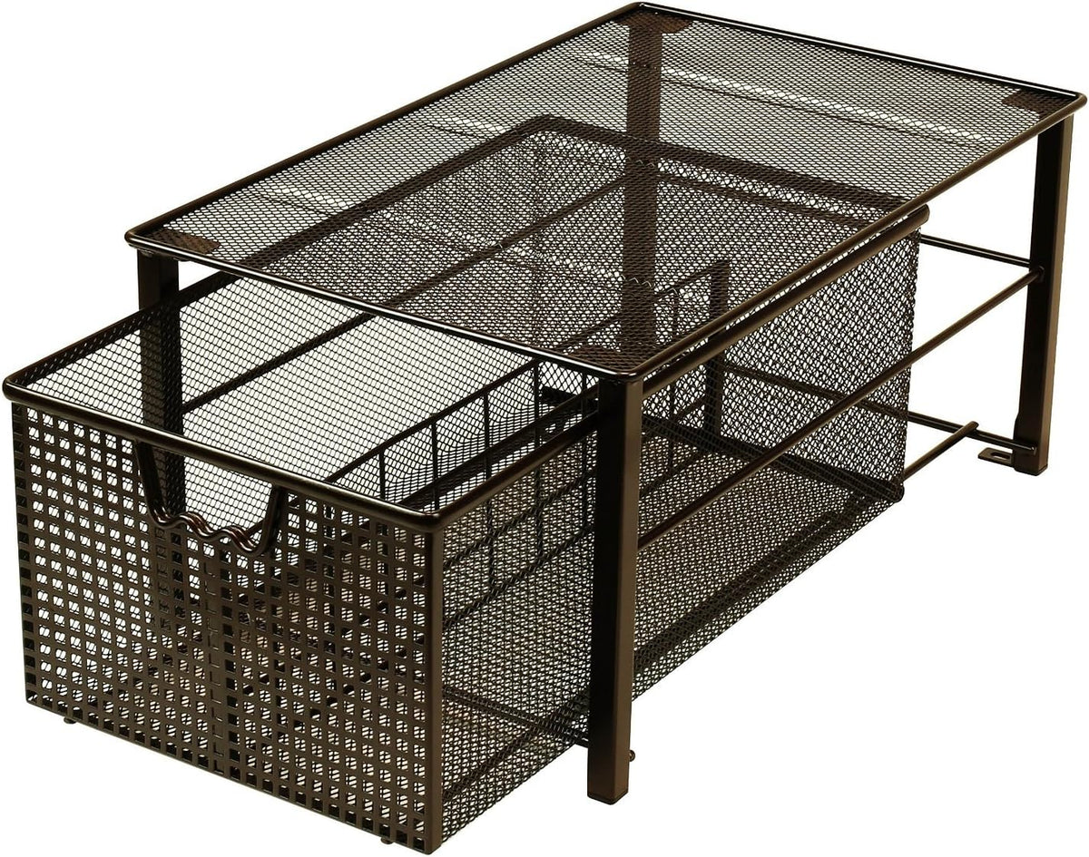 Bronze Mesh Cabinet Basket Organizer S626