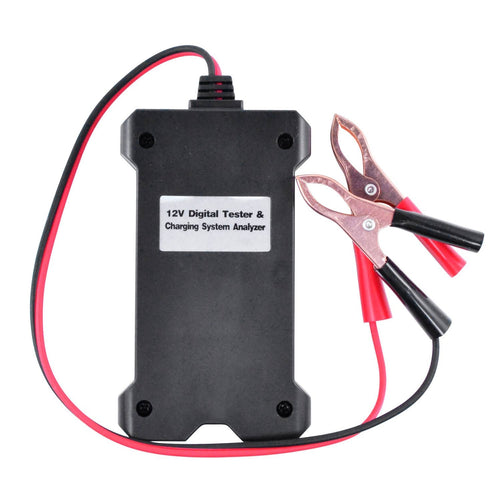 12V Digital Battery Tester Black Red W14489