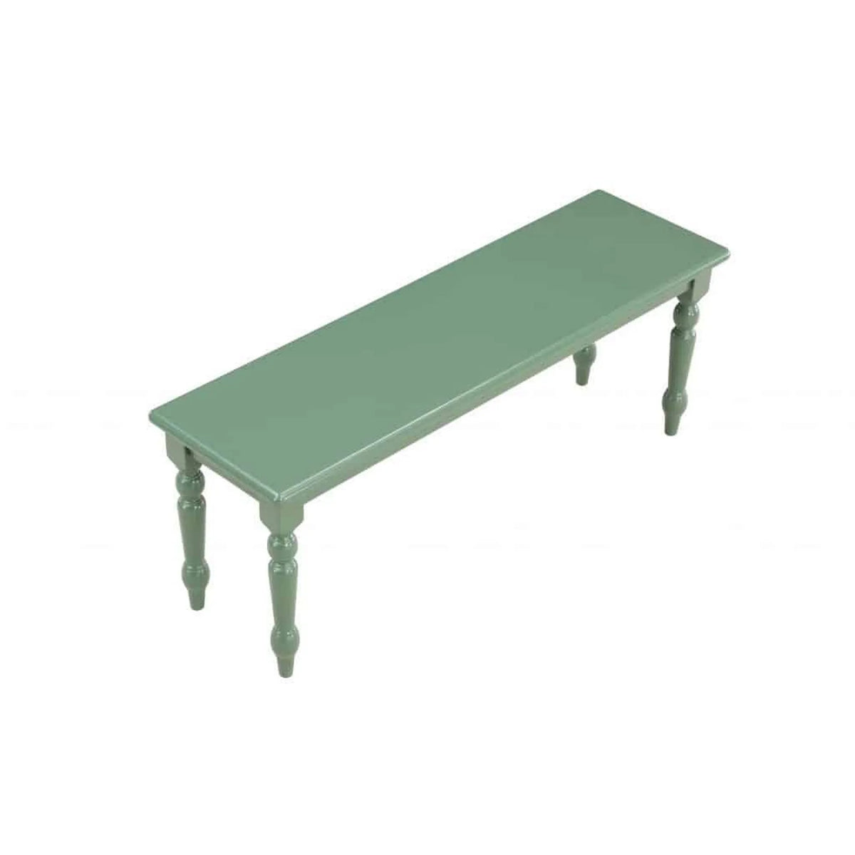 48 Inch Modern Wood Dining Bench with Turned Legs I371340
