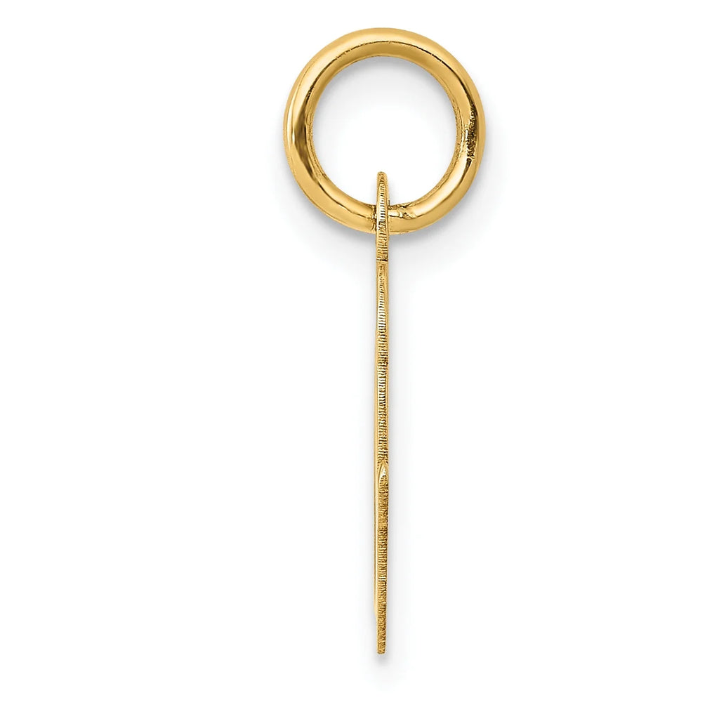 14K Yellow Gold Initial Pendant Charm V486