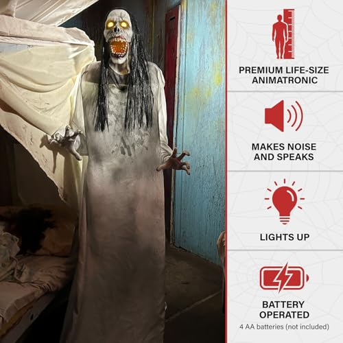 5.9 ft. Animatronic Halloween Prop with Motion-Activated Lights & Sound K8436