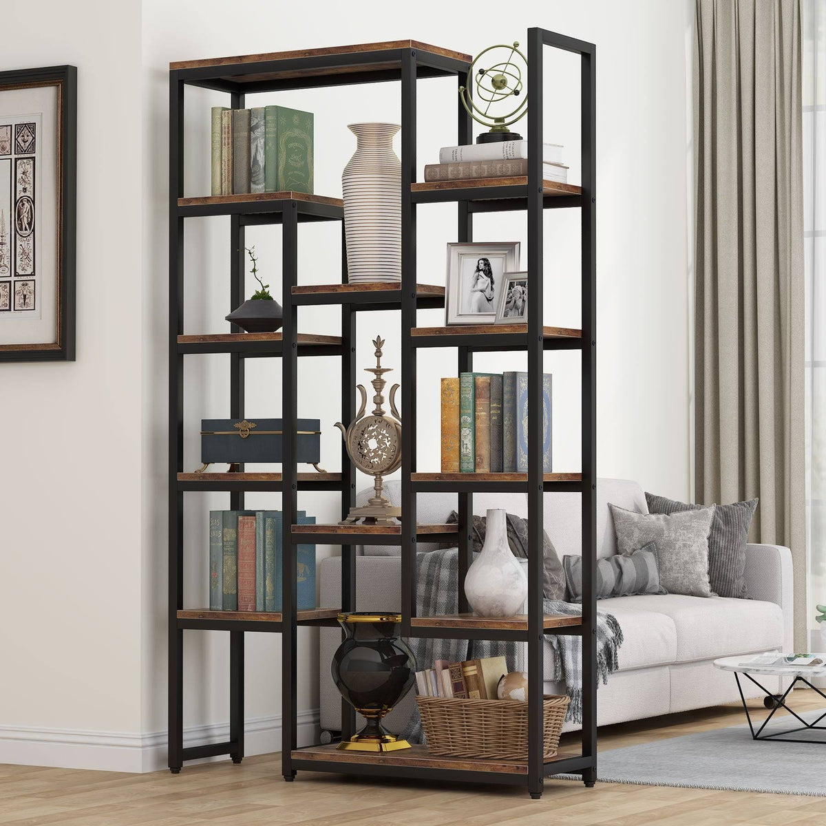 6-Tier 70.9 inch Tall Bookshelf O83463