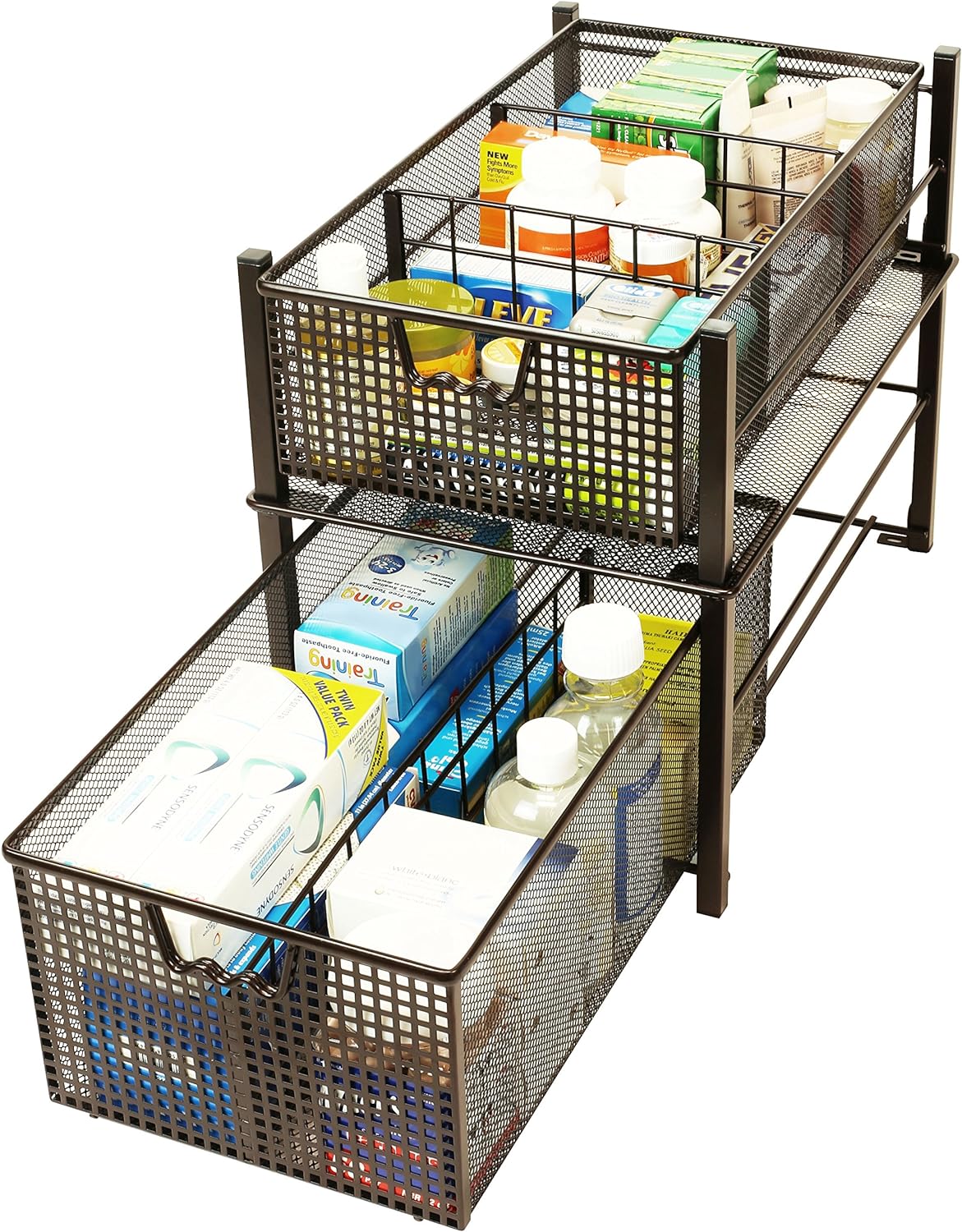 Bronze Mesh Cabinet Basket Organizer S626