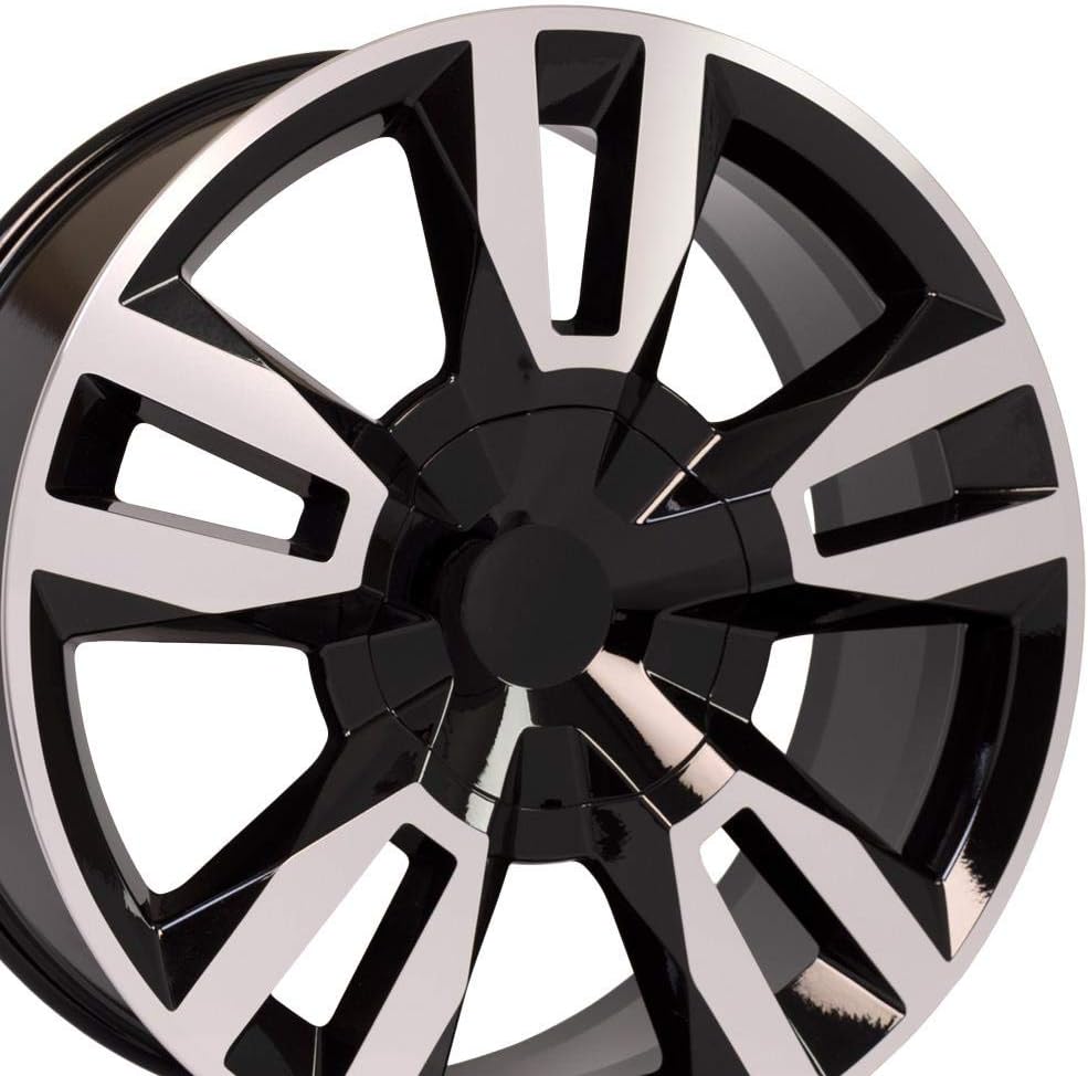 22x9 Black Machined Wheels E875584