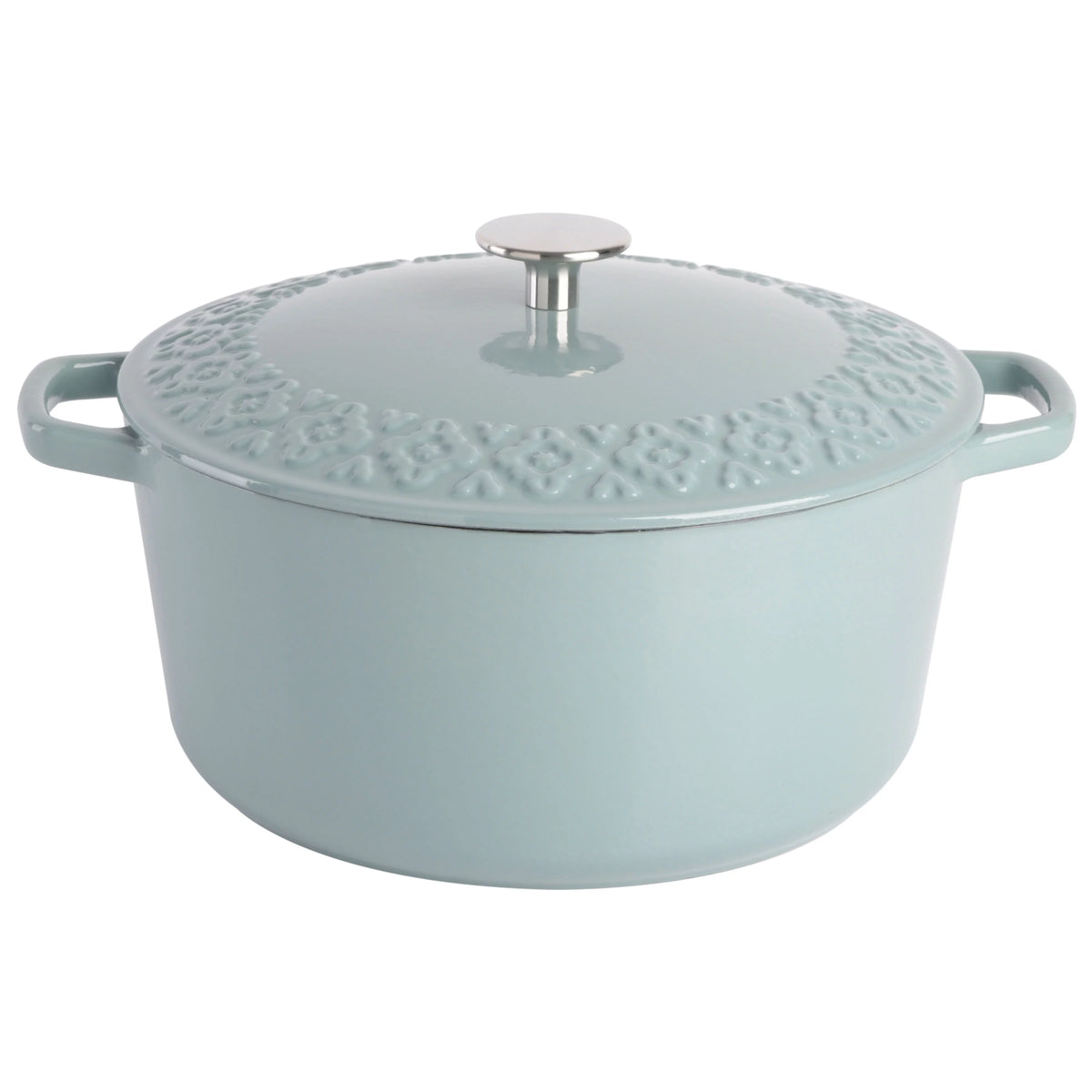 6-Quart Aqua Blue Cast Iron Dutch Oven V1325