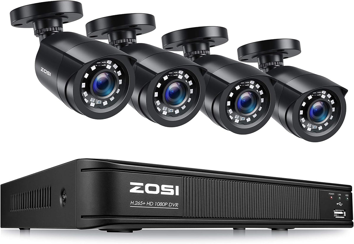1080p 8 Channel Security Camera System with 4 Bullet Cameras X403817