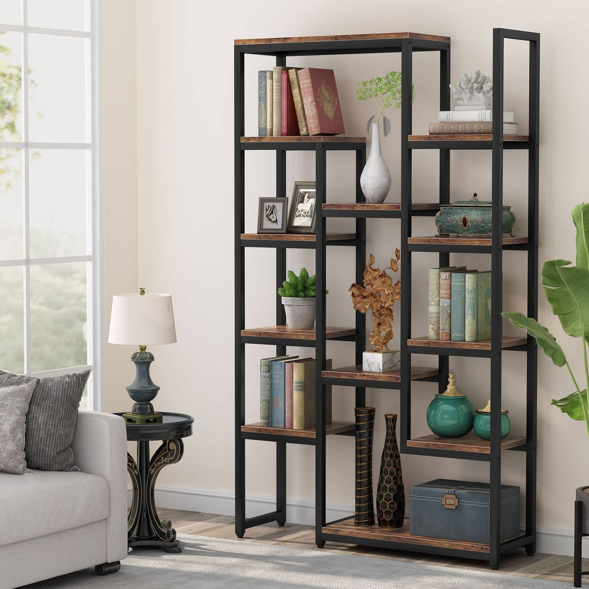 6-Tier 70.9 inch Tall Bookshelf O83463