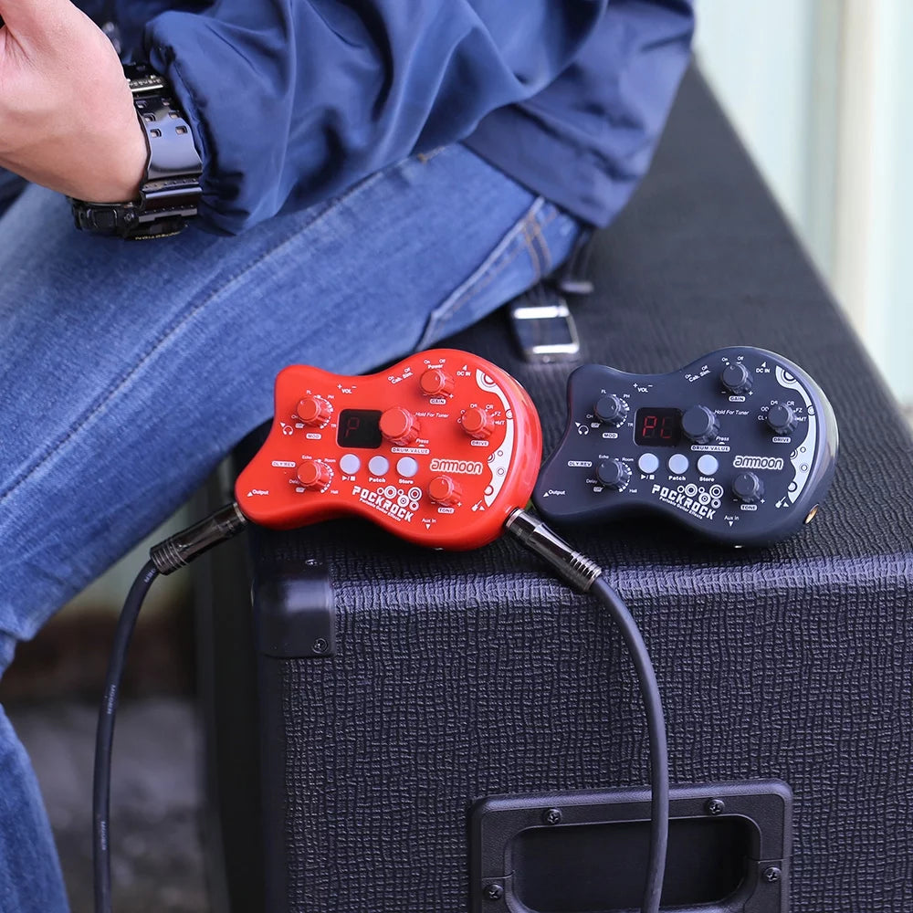 Portable Guitar Multi-effects Processor Effect Pedal with Power Adapter R30743