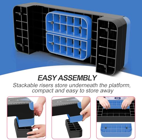 Adjustable Aerobic Step Platform with 4" 6" 8" Risers H5336