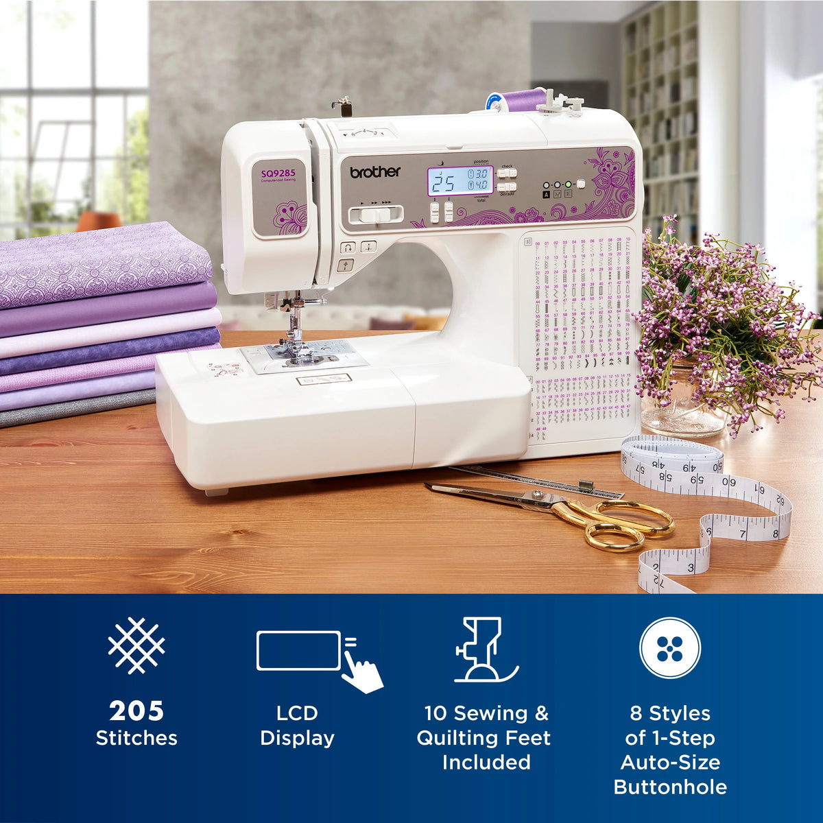 Computerized Sewing and Quilting Machine with Wide Table F25645