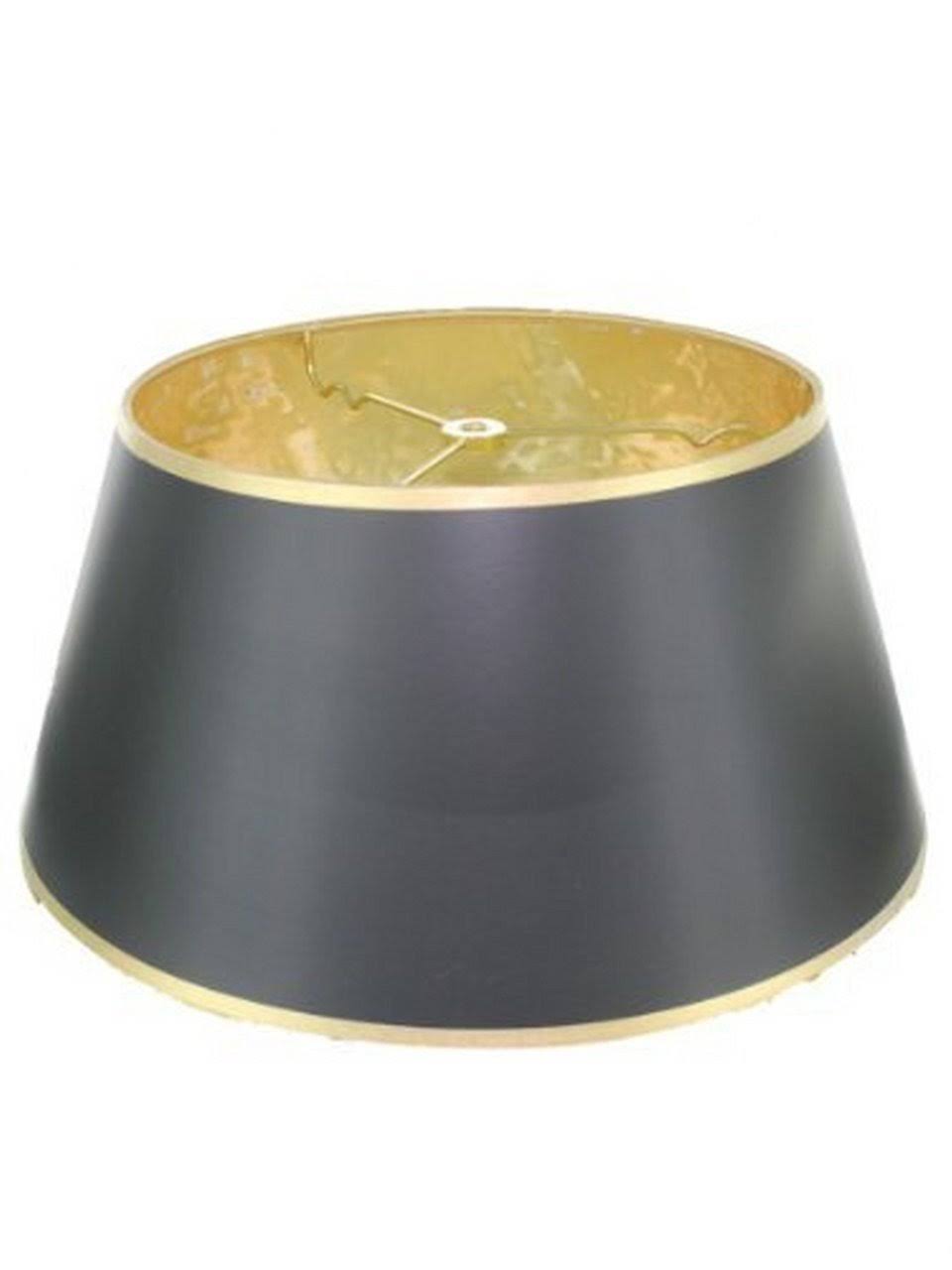 Black with Gold Shallow Oval 12 inch Lampshade V94574