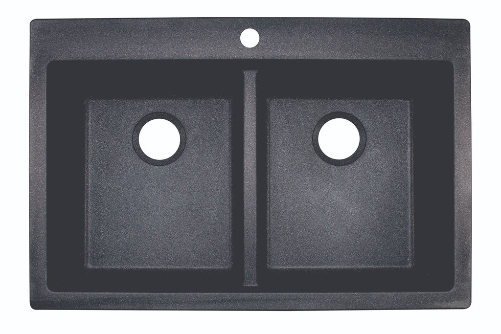 Granite Double Basin Drop-in Kitchen Sink B6520