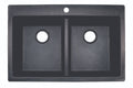 Granite Double Basin Drop-in Kitchen Sink B6520