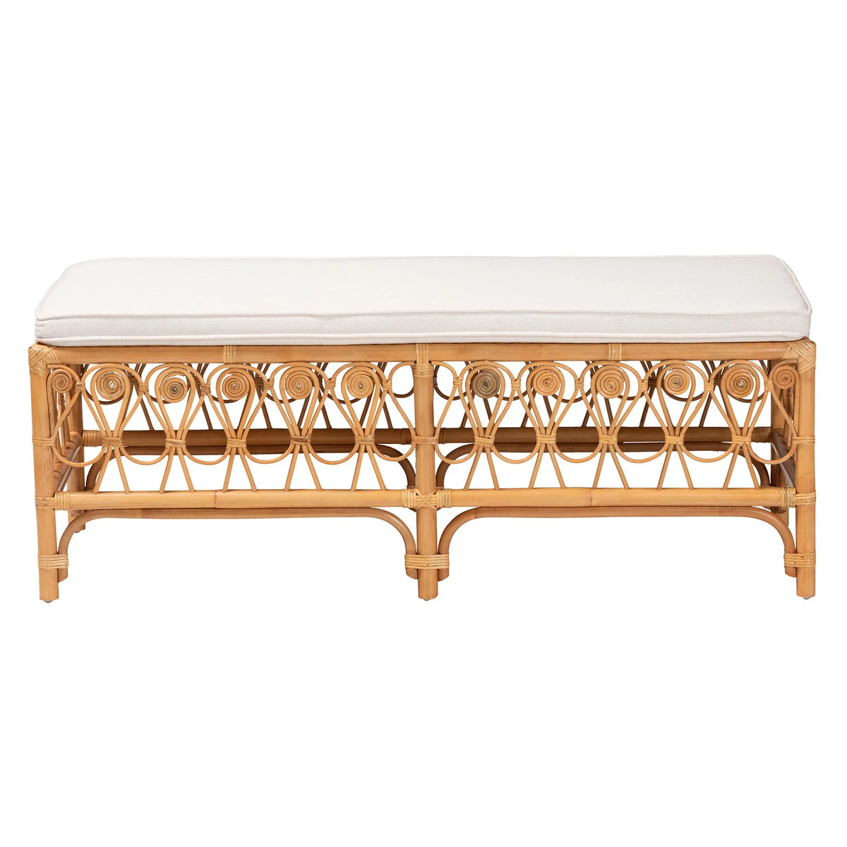 Natural Brown Rattan Bench R551395