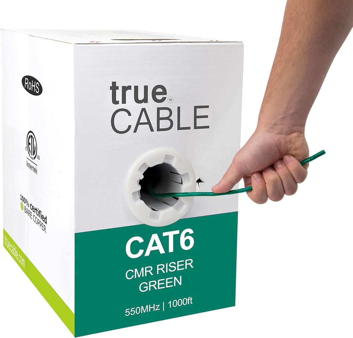 1000ft Yellow 23AWG 4 Pair Solid Bare Copper Bulk Ethernet Cable Y356