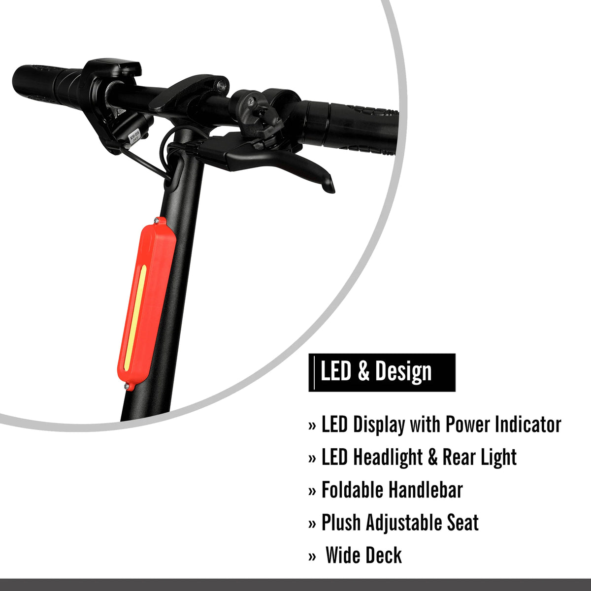 36V 250W Seated Electric Scooter with Basket D838