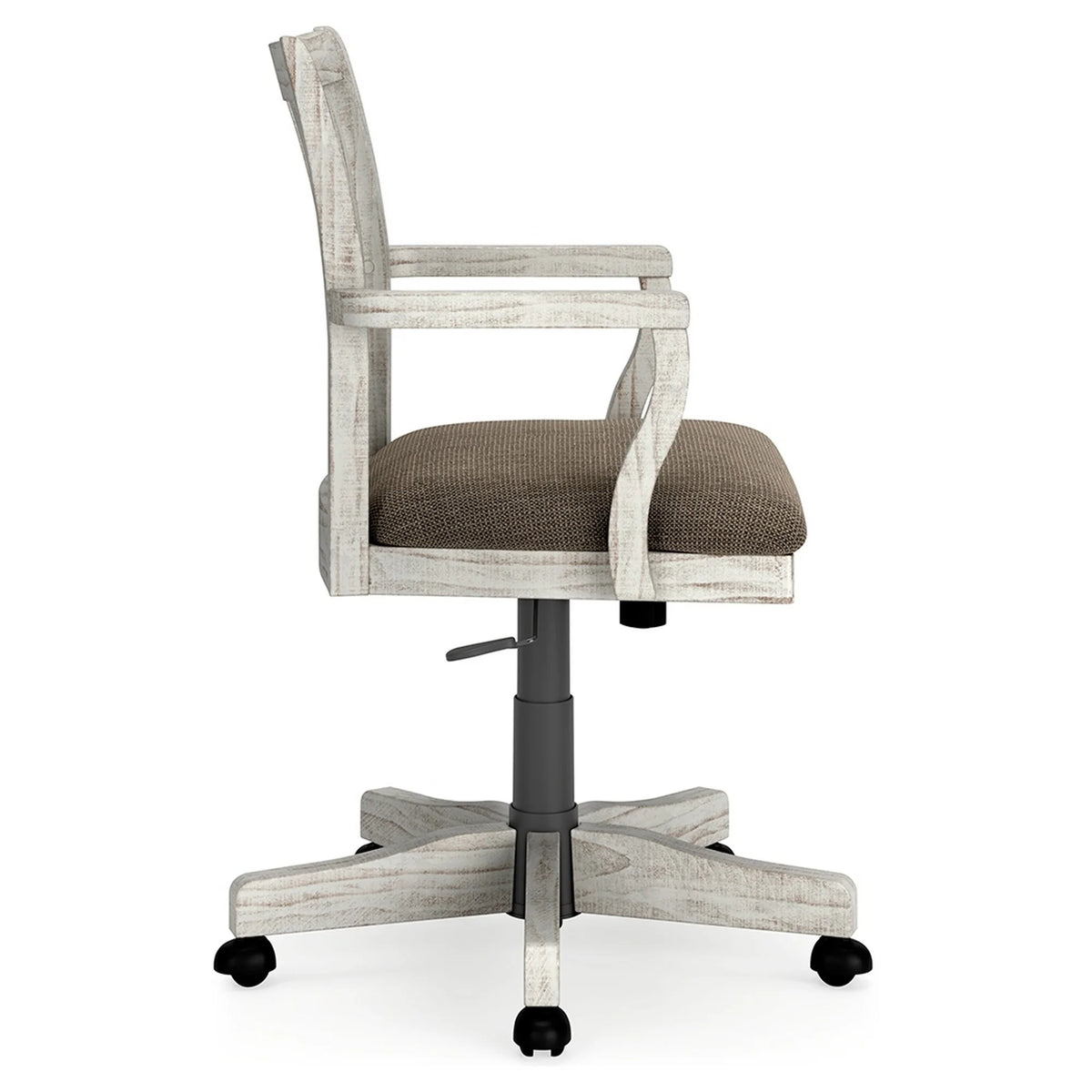23 Inch Antique White Swivel Home Office Chair O4941