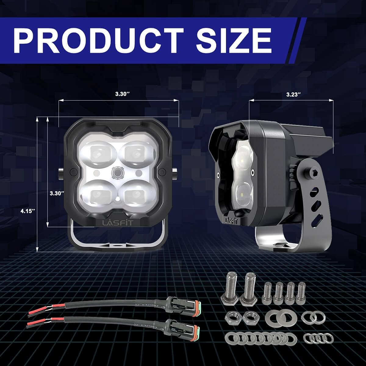 3 inch SAE Fog Lights 36W LED Pods Lights White Pair X158