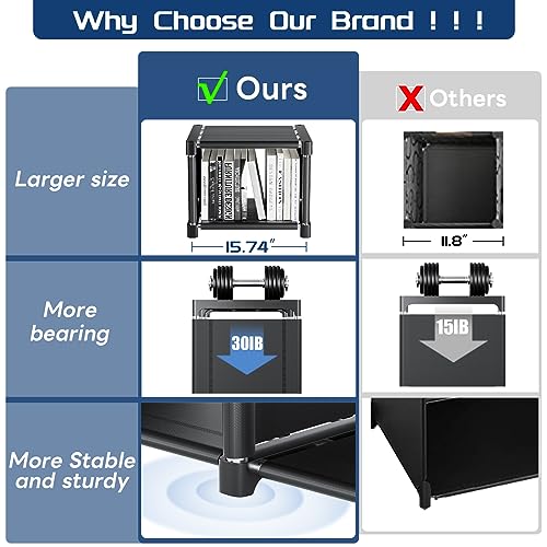 18 Cube Extra Large Black Bookcase P4984