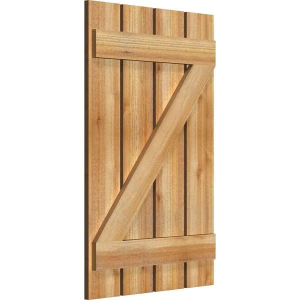 Board-n-Batten Shutters with Z-Bar, Rough Sawn Western Red Cedar I326