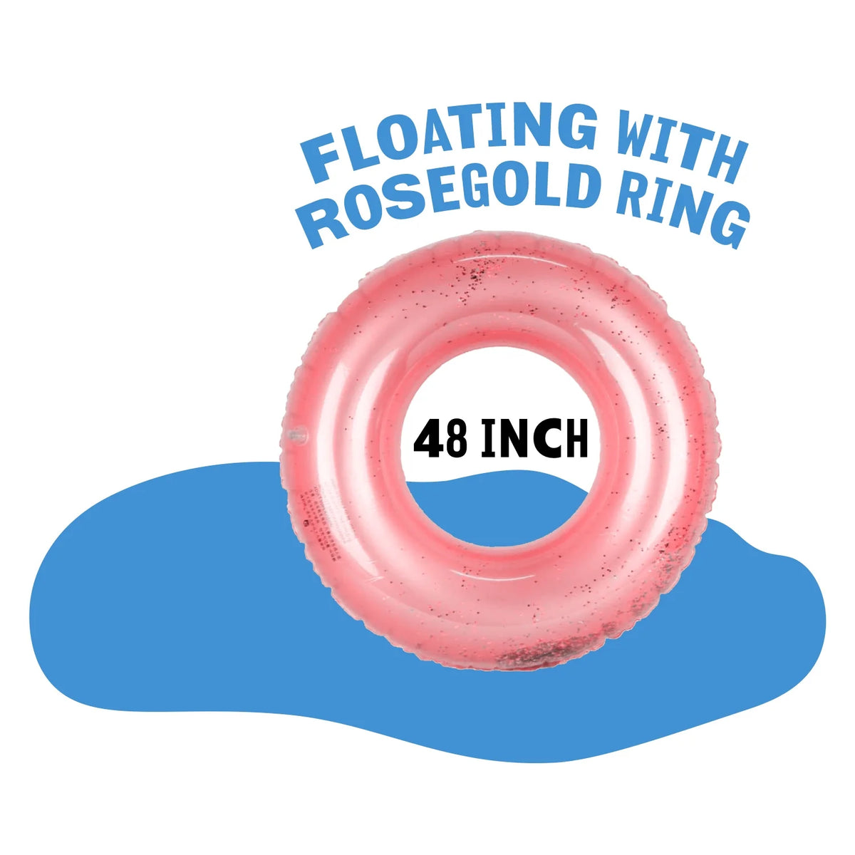 Transparent Glitter Inflatable Swimming Pool Float Ring Z243