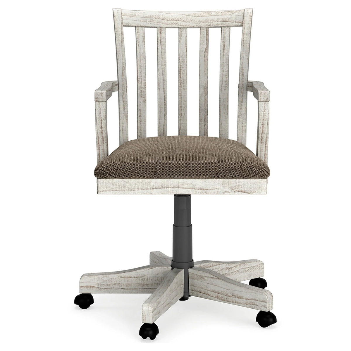23 Inch Antique White Swivel Home Office Chair O4941