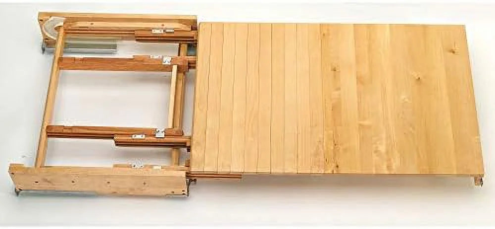 31.75" Pull Out Tambour Table Counter Extension Top Maple Wood Q5867