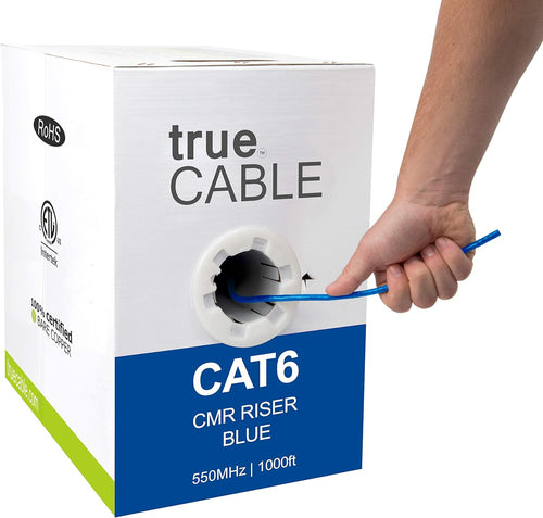 1000ft Yellow 23AWG 4 Pair Solid Bare Copper Bulk Ethernet Cable Y356