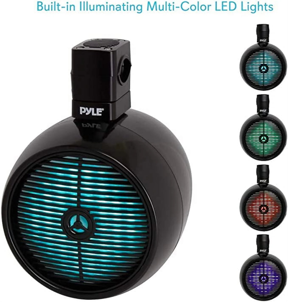 8 Inch Waterproof Marine Speakers with LED Lights A277