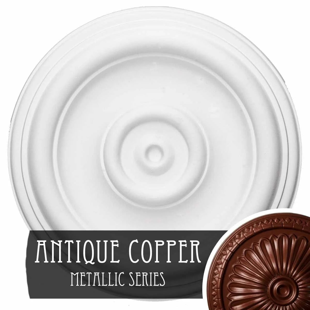 12 inch x 1 inch Hand-Painted Pearl White Ceiling Medallion G153032