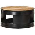 Black Solid Rough Mango Wood Coffee Table N1658
