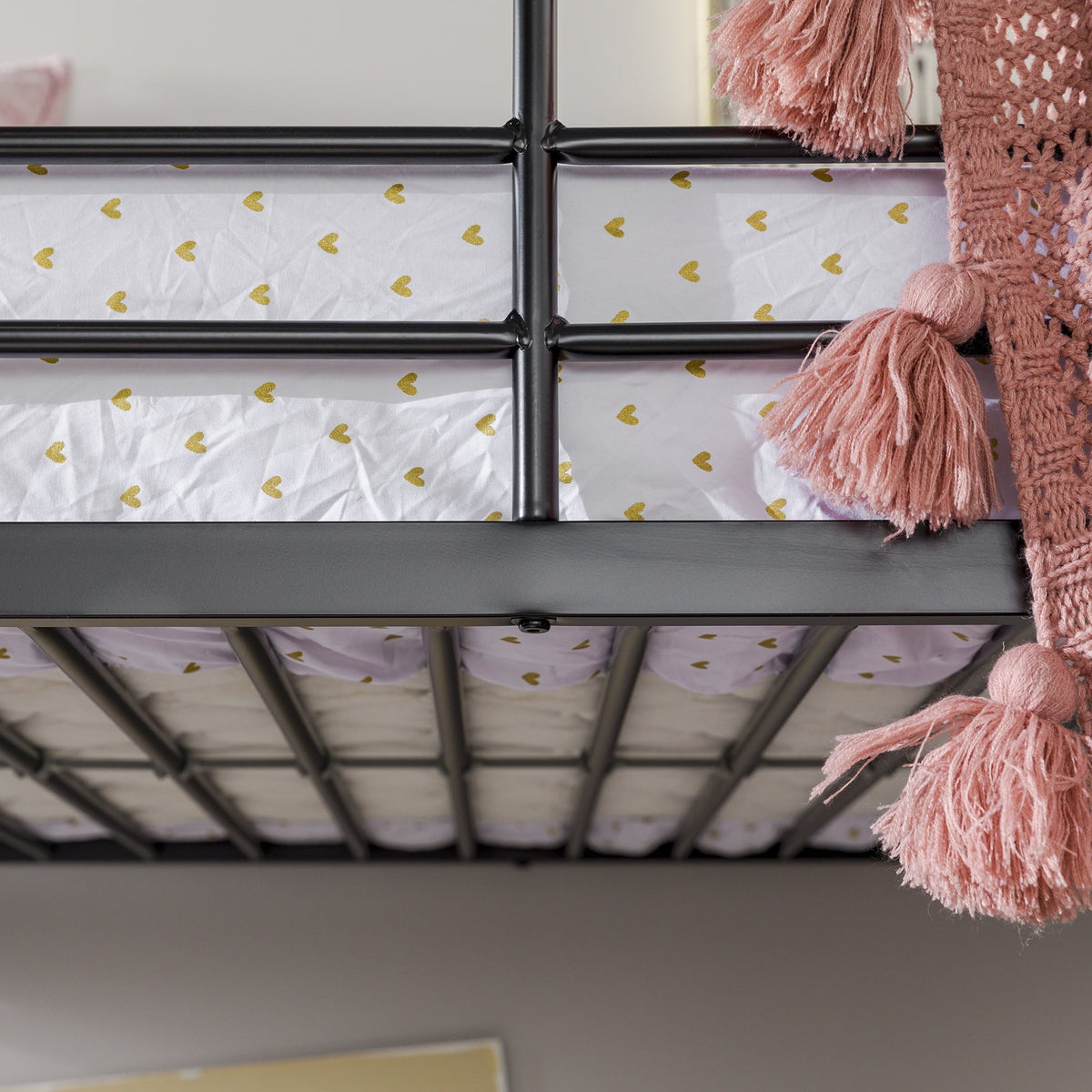 Black Twin Metal Loft Bed N3310