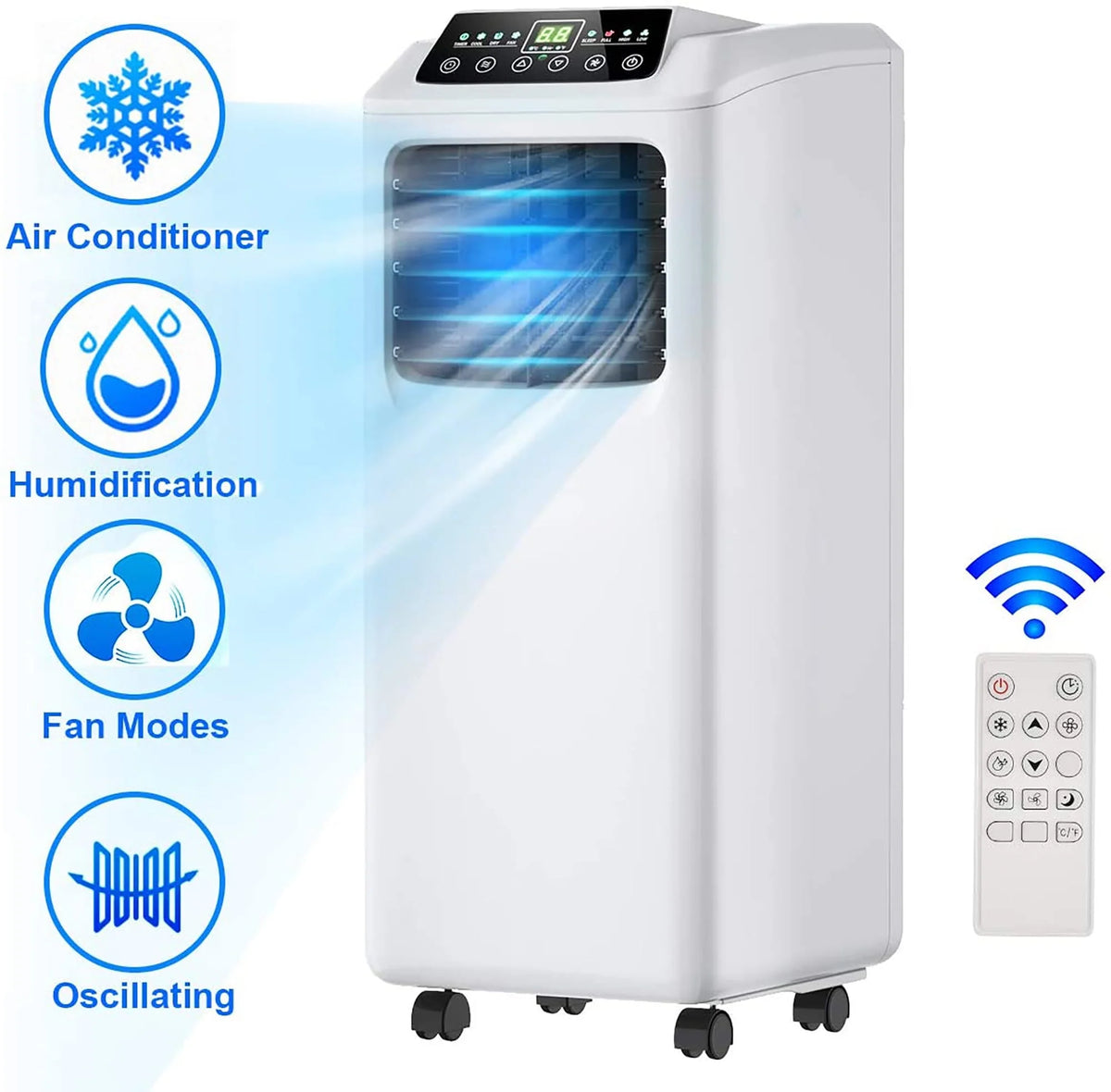 5500 BTU Portable Air Conditioner & Dehumidifier with Window Kit E977