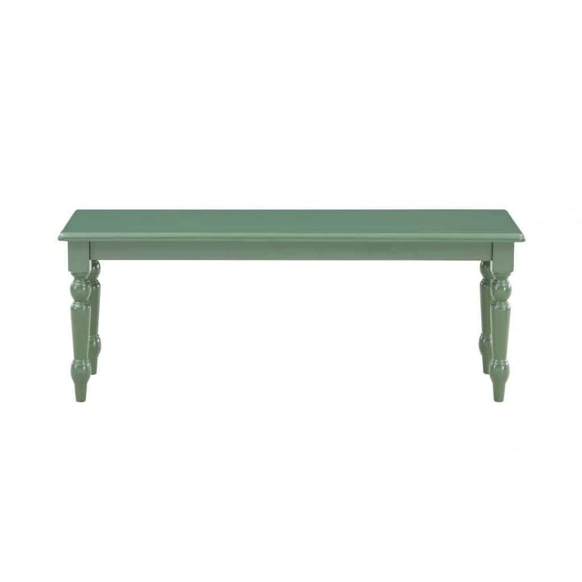 48 Inch Modern Wood Dining Bench with Turned Legs I371340