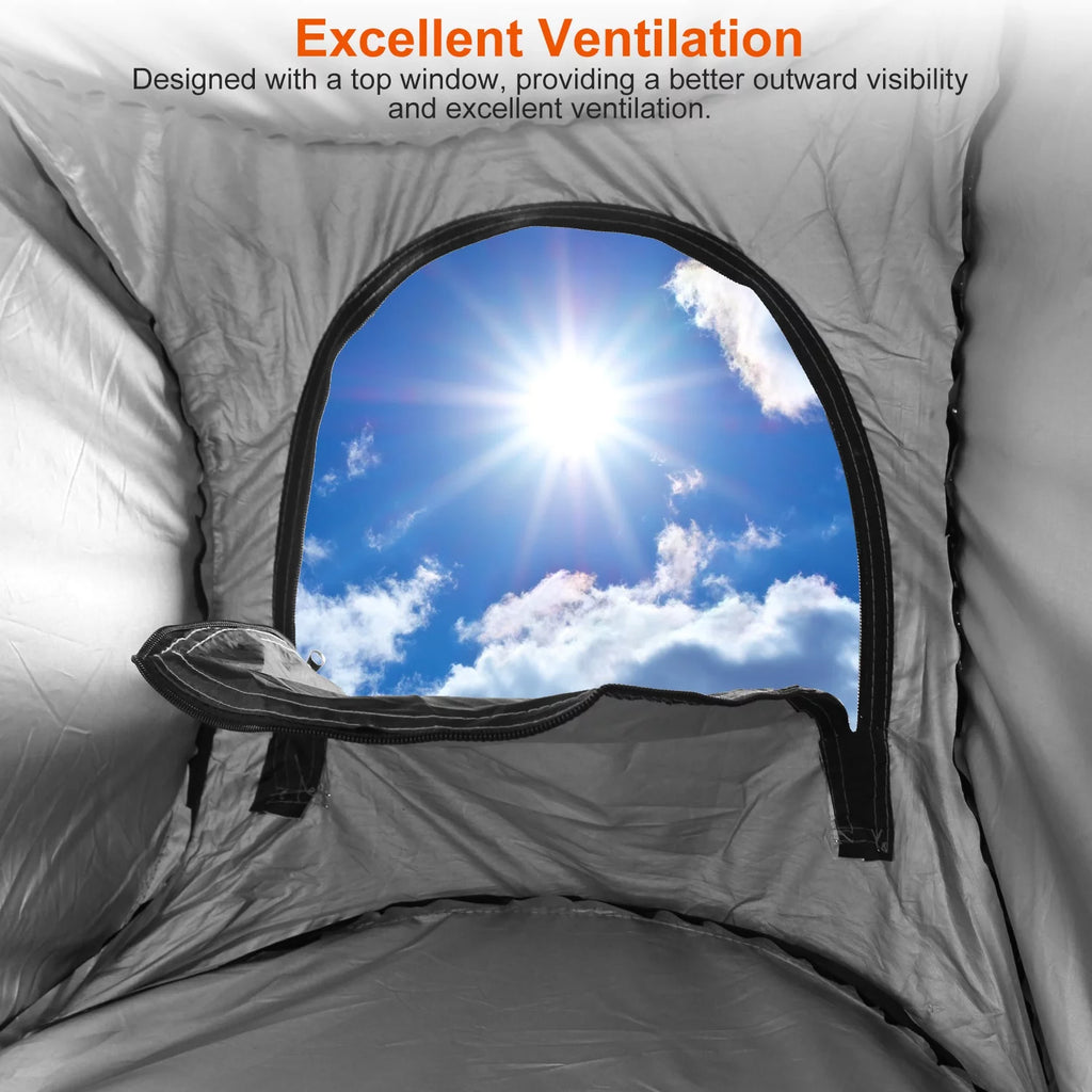 Pop up Privacy Tent 59x59x74.8in Portable Camping Shelter with Carry Bag Black L531