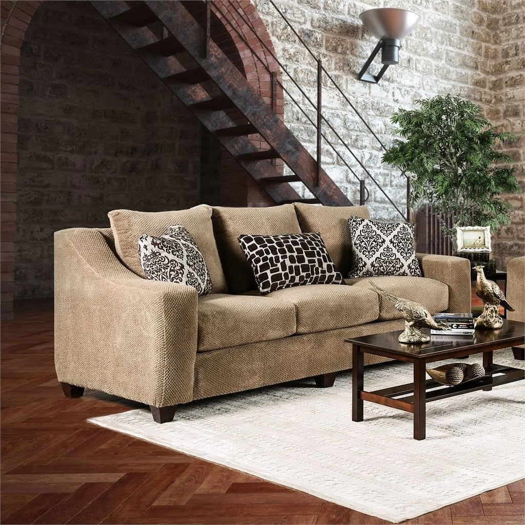 Brown Microfiber Sofa G50513