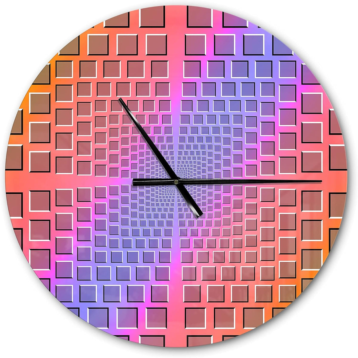 Purple Round Wall Clock K15704