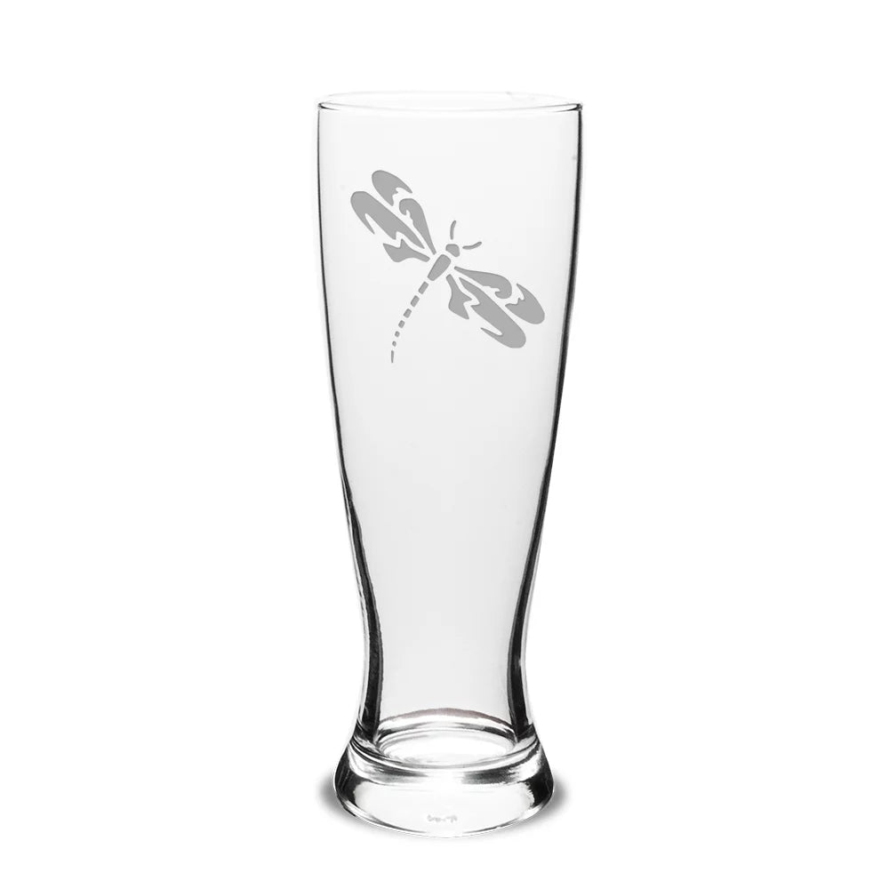 Deep Etched Beer Pilsner Glass B404