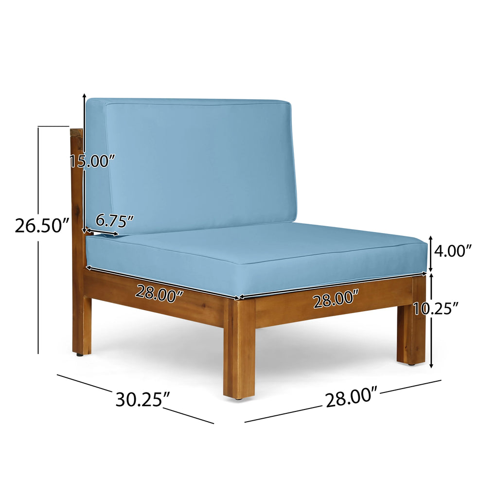 6 Seater Acacia Wood Sofa Chat Set A602182