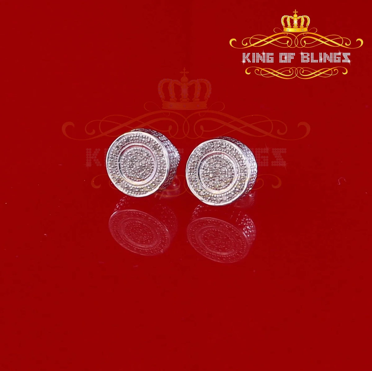 0.15ct Diamond 925 Sterling Silver Stud Earrings W582