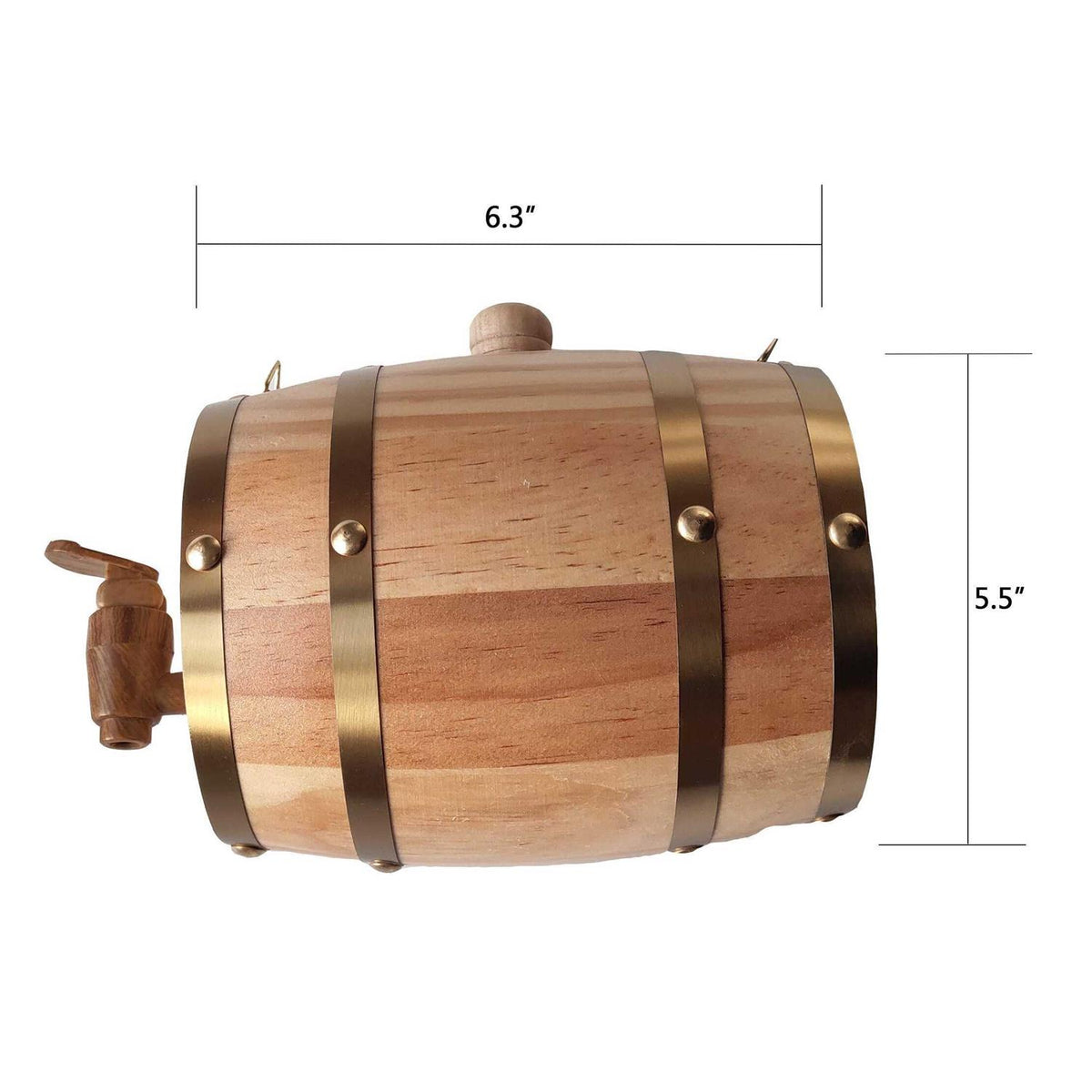 Saint Bernard Barrel Collar 1/2 Liter Size Keg with Adjustable Hoops Q91245