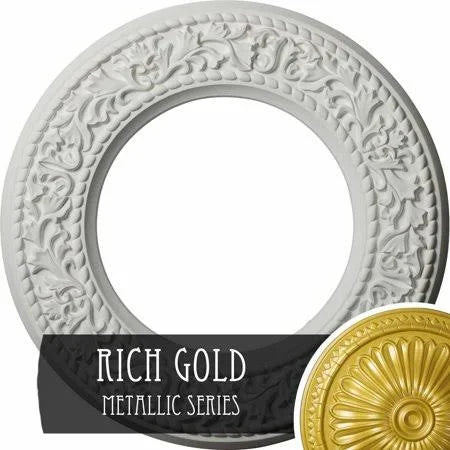 12 inch x 1 inch Hand-Painted Pearl White Ceiling Medallion G153032