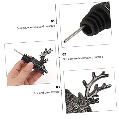 Deer Head Wine Pourer and Stopper Stainless Steel P7318