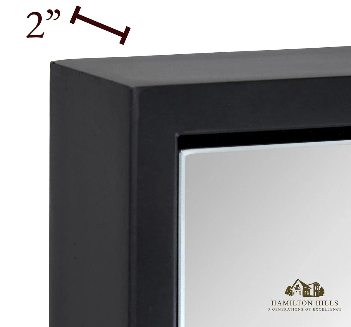 Black 18" x 48" Wall Mirror M69474