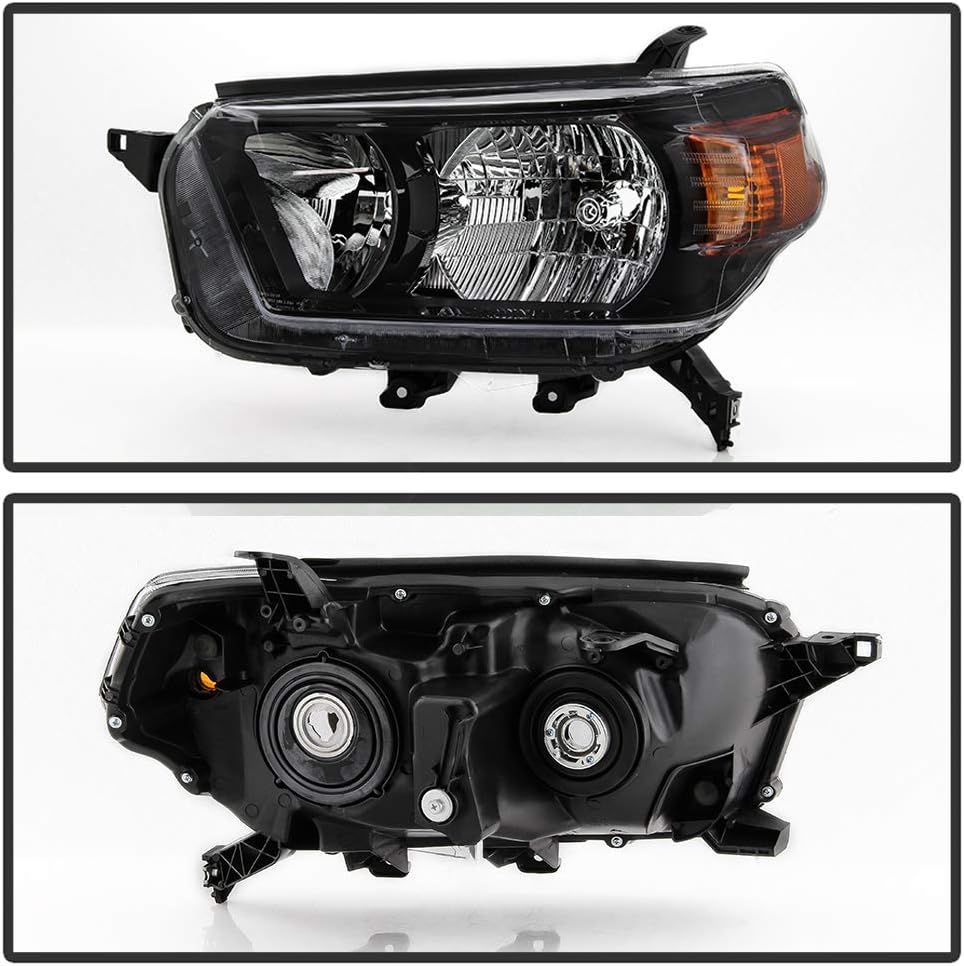 Black Housing Headlights Assembly Pair D513925