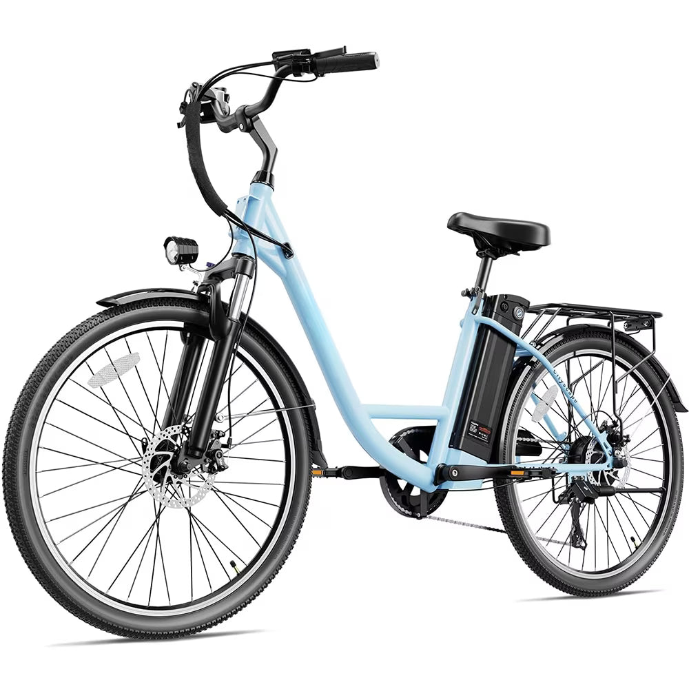 Blue 26" Electric Commuter Bike with 7 Speed J176969