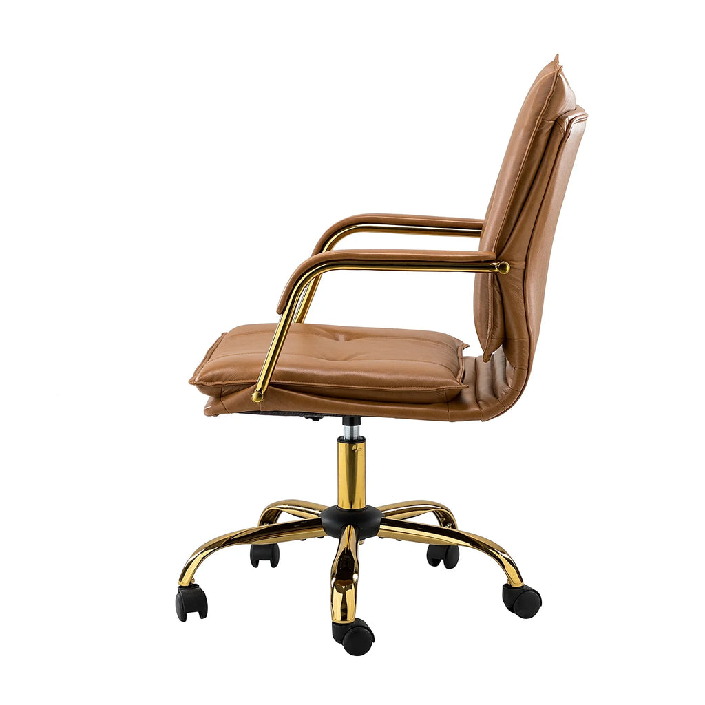 Vegan Leather Tufted Mid Back Task Chair P690668
